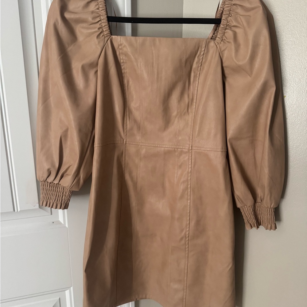 7 For All Mankind Camel Textured Dress